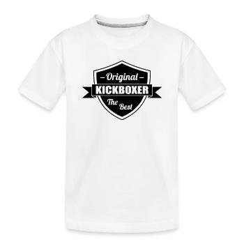 Kickboxing / Kickboxer / Kick Boxing / Kick Boxer - Kids' Premium Organic T-Shirt - white - Front