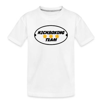Kickboxing / Kickboxer / Kick Boxing / Kick Boxer - Kids' Premium Organic T-Shirt - white - Front