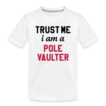 Stabhochsprung Stabhochsprunger Sport Sportler - Kinder Premium Bio T-Shirt - Weiß - Vorne