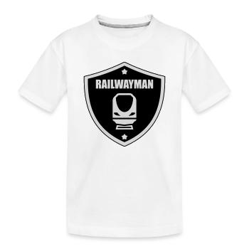 Eisenbahner / Eisenbahnen / Eisenbahn / Bahn - Kinder Premium Bio T-Shirt - Weiß - Vorne