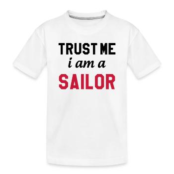 Seemann / Boot / Marine / Meer / Fischer - Kinder Premium Bio T-Shirt - Weiß - Vorne