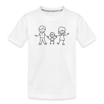 Eltern Kind Familie - Kinder Premium Bio T-Shirt - Weiß - Vorne
