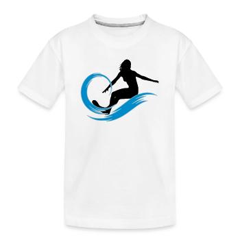 surfeuse - T-shirt bio Premium Enfant - blanc - Devant