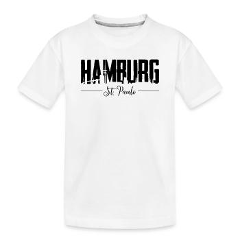 Hamburg St. Pauli, Reeperbahn, Kiez - Kinder Premium Bio T-Shirt - Weiß - Vorne