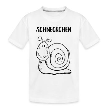 Schneckchen - Schnecke - Schnecken - Schneckenhaus - Kinder Premium Bio T-Shirt - Weiß - Vorne