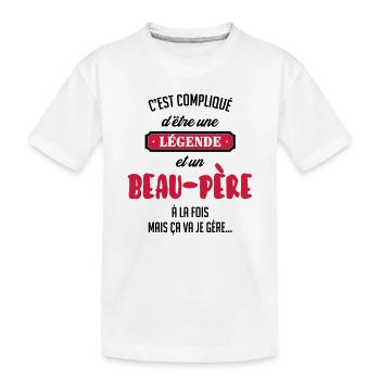 Stiefvater / Stiefmutter / Ehe / Familie - Kinder Premium Bio T-Shirt - Weiß - Vorne