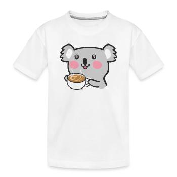 Encouragement au café koala - T-shirt bio Premium Enfant - blanc - Devant