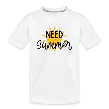 été / vacances / plage / soleil / mer - T-shirt bio Premium Enfant - blanc - Devant