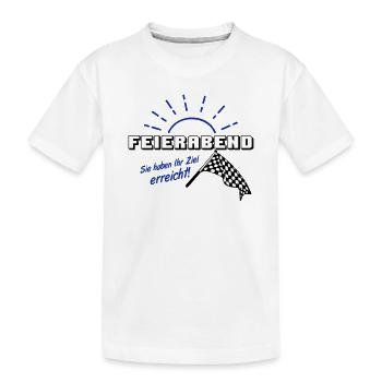 Fun Party Spruch Statement Shirt Feierabend (25) - Kinder Premium Bio T-Shirt - Weiß - Vorne
