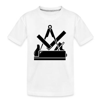 Tischler Zunftzeichen - Kinder Premium Bio T-Shirt - Weiß - Vorne
