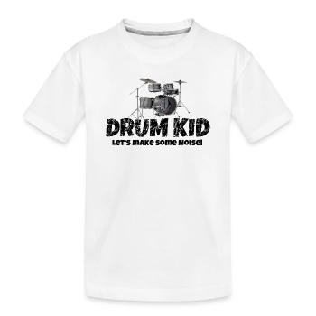 Drum Kid Kinder Schlagzeug Drums (Noise) - Kinder Premium Bio T-Shirt - Weiß - Vorne