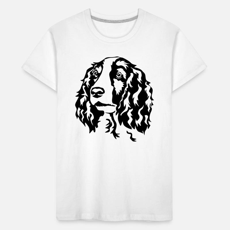 Welsh Springer Spaniel head Kids' Premium Organic T-Shirt