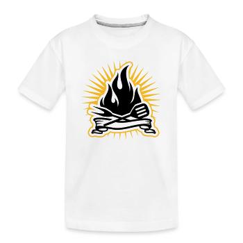 Grill accessories and grill flames - Kids' Premium Organic T-Shirt - white - Front