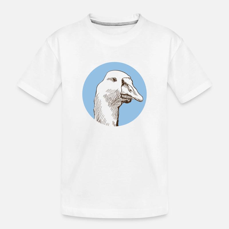 Gans - Kinder Premium Bio T-Shirt - Weiß