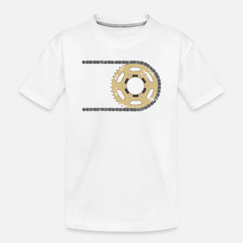 Ritzel Kette Verbund Risse - Kinder Premium Bio T-Shirt - Weiß