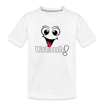 Urlaub, Ferien Spruch Shirt Sticker Urlaub (25) - Kinder Premium Bio T-Shirt - Weiß - Vorne