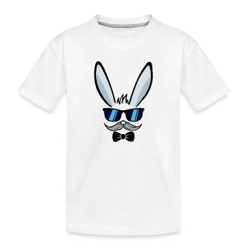 Il | Lapin de Pâques Visage Lapins de Pâques Joyeuses Pâques - T-shirt bio Premium Enfant - blanc - Devant