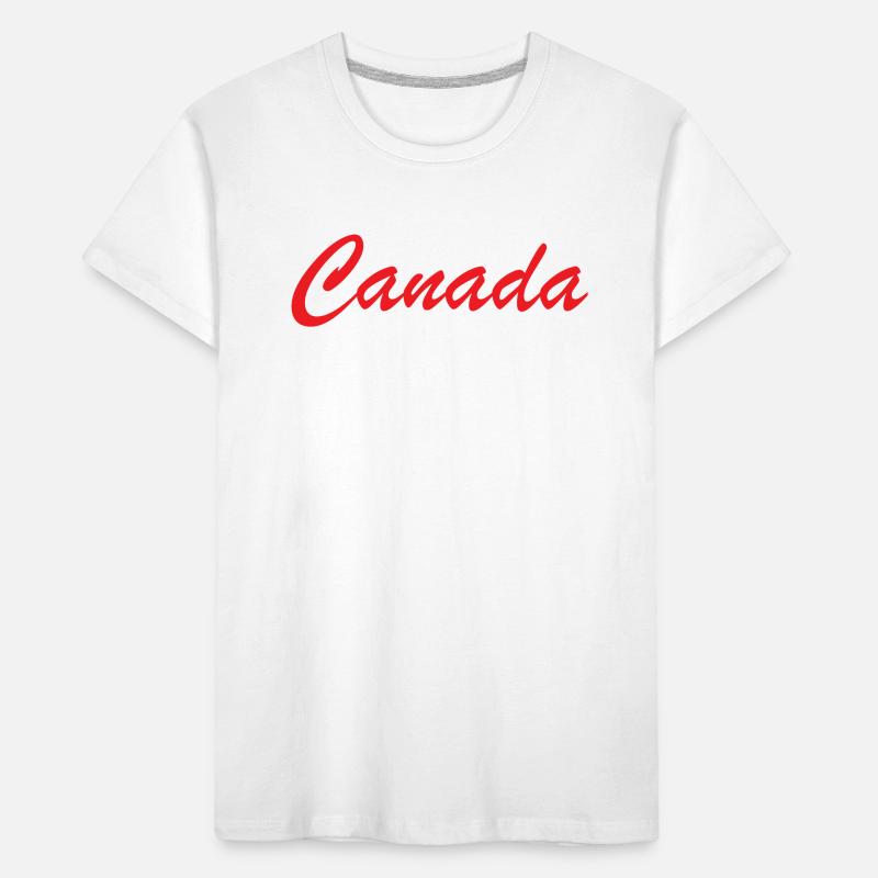 Canada Script Lettering Red Kids' Premium Organic T-Shirt