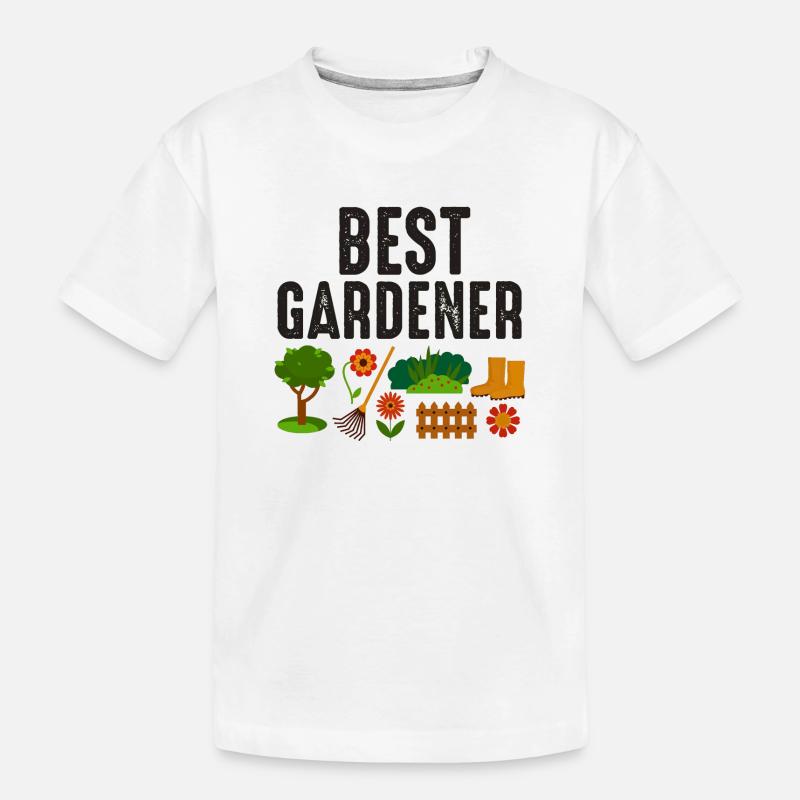 Bester Gärtner - Kinder Premium Bio T-Shirt - Weiß