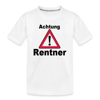 Rente Rentner Rentnerin Berufe Achtung Rentner(25) - Kinder Premium Bio T-Shirt - Weiß - Vorne