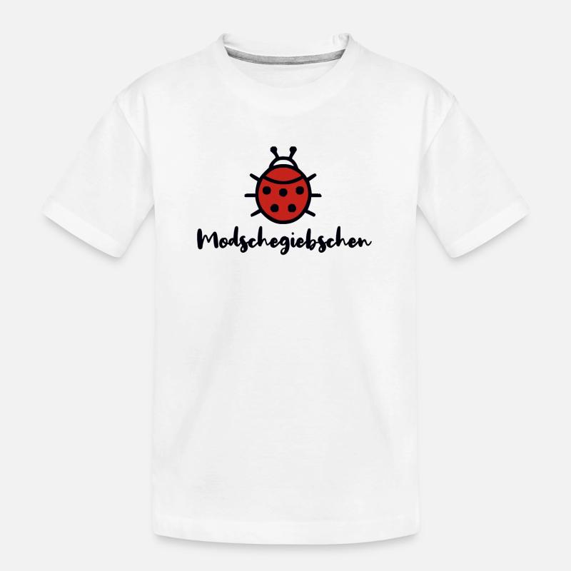 Modschegiebchen Marienkäfer Sächsisch Dialekt - Kinder Premium Bio T-Shirt - Weiß