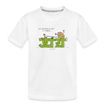 Jetzt - Kinder Premium Bio T-Shirt - Weiß - Vorne
