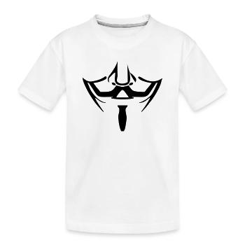 Anonymous mask - Kids' Premium Organic T-Shirt - white - Front