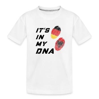 Dans mon ADN Allemagne et Albanie / présent - T-shirt bio Premium Enfant - blanc - Devant