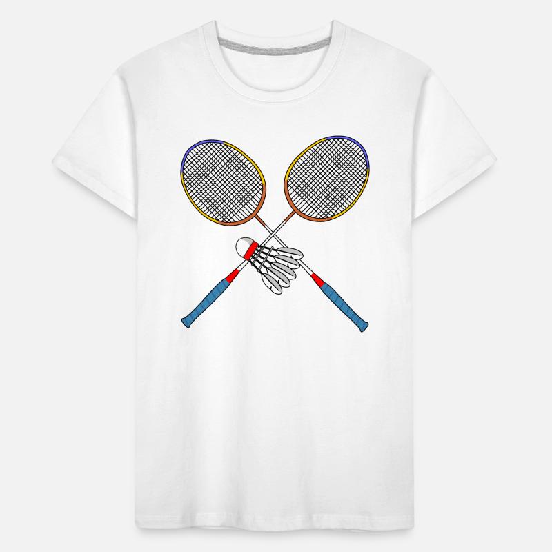 Badminton racket and shuttle Kids' Premium Organic T-Shirt