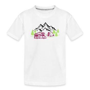 Holidays in the mountains - Kids' Premium Organic T-Shirt - white - Front