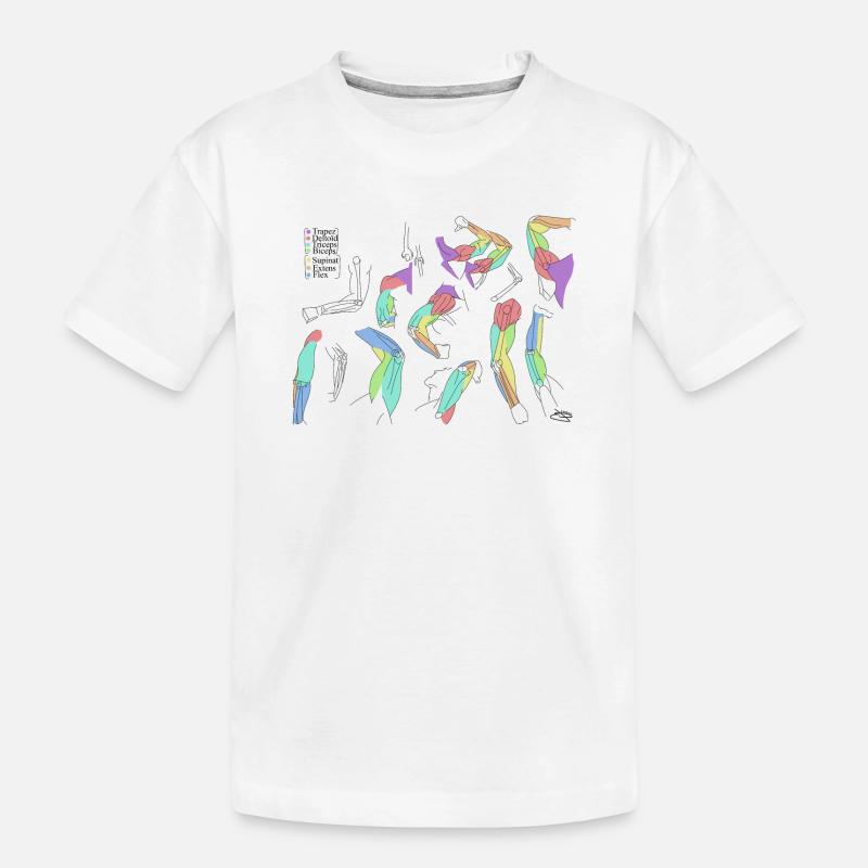 Écharpes abstraites colorées - T-shirt bio Premium Enfant - blanc