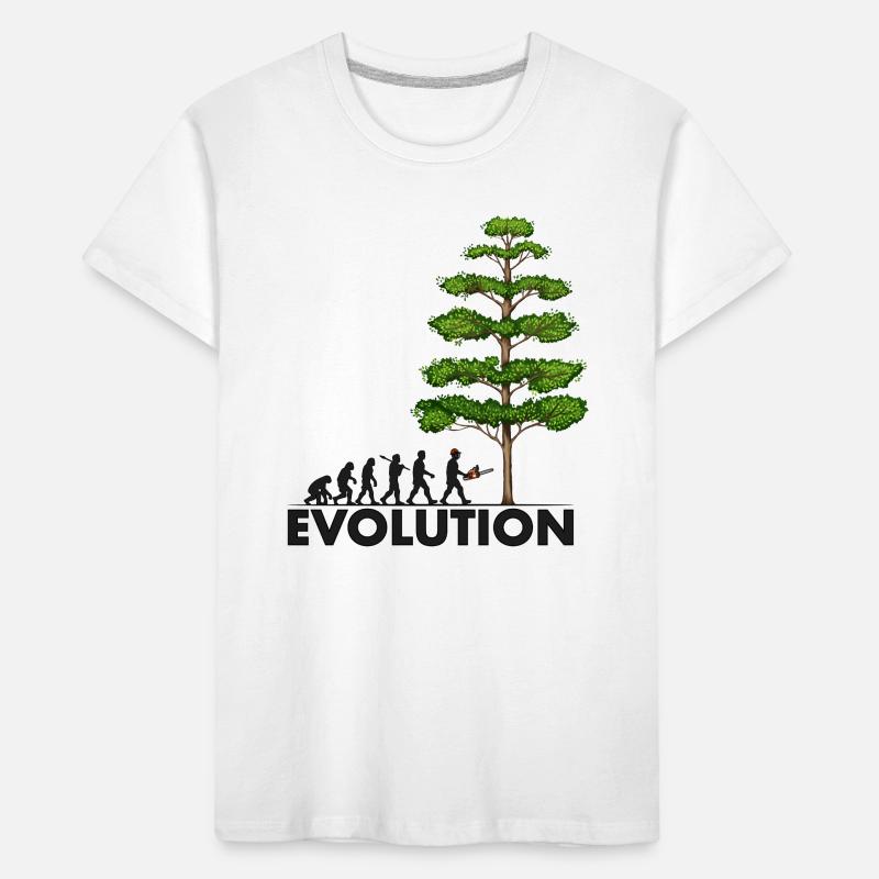 Tronçonneuse Evolution Grey Big Tree T-shirt bio Premium Enfant