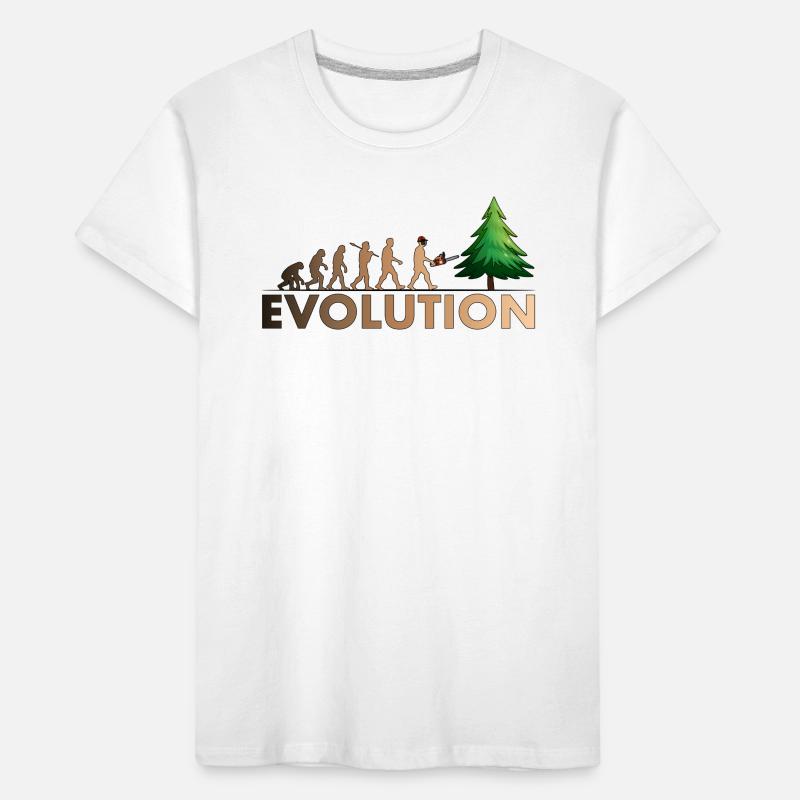 Couleur de l'évolution de la tronçonneuse T-shirt bio Premium Enfant