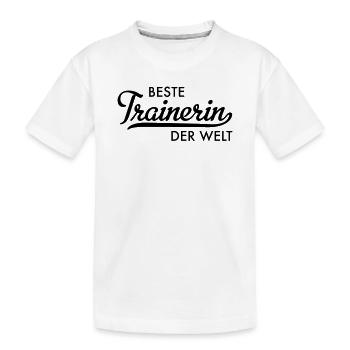 beste trainerin der welt - Kinder Premium Bio T-Shirt - Weiß - Vorne