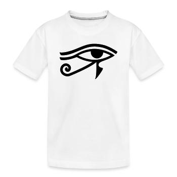 Œil de Horus Hiéroglyphe égyptien - T-shirt bio Premium Enfant - blanc - Devant