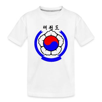 Logo du taekwondo Arts martiaux coréens - T-shirt bio Premium Enfant - blanc - Devant
