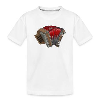Harmonica de Styrie - Franconie, Bavière | ZiachON ! - T-shirt bio Premium Enfant - blanc - Devant