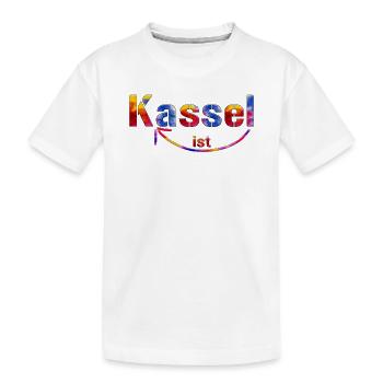 Kassel is great - Kids' Premium Organic T-Shirt - white - Front