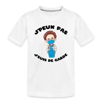 J'peux pas j'suis de garde Humour soignant cadeau - T-shirt bio Premium Enfant - blanc - Devant