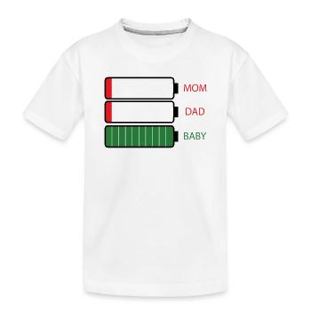 Parent energy - Kids' Premium Organic T-Shirt - white - Front