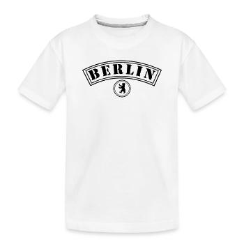 Berlin with bear - Kids' Premium Organic T-Shirt - white - Front