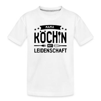 köchin mama kochen küche beste mutter mom lecker  - Kinder Premium Bio T-Shirt - Weiß - Vorne