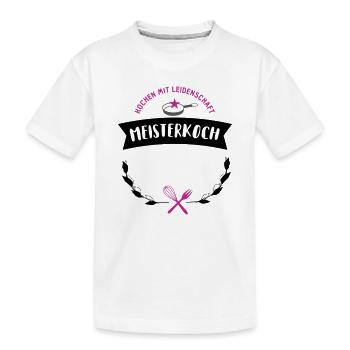koch sternekoch individualisierbar geschenk bester - Kinder Premium Bio T-Shirt - Weiß - Vorne
