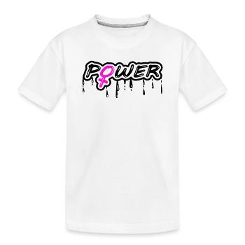 Women's Power Girls' Power Power with Female Symbol - Kids' Premium Organic T-Shirt - white - Front