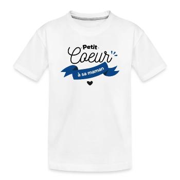 Petit cœur à sa maman - T-shirt bio Premium Enfant - blanc - Devant