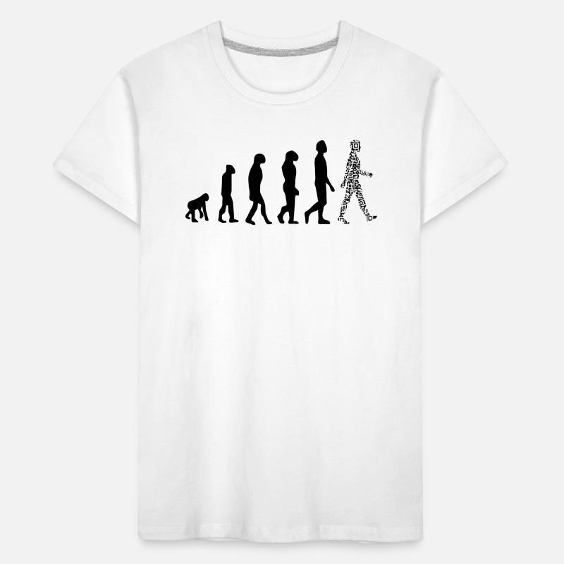 Evolution QR code - Humour pass sanitaire T-shirt bio Premium Enfant