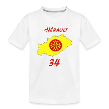 Hérault - Kinder Premium Bio T-Shirt - Weiß - Vorne