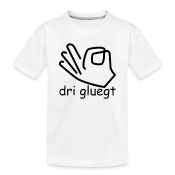 dri gluegt - Kinder Premium Bio T-Shirt - Weiß - Vorne