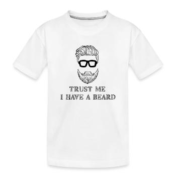 Beard Wearer Beard Statement Moustache Humoristique - T-shirt bio Premium Enfant - blanc - Devant