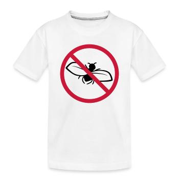 Fly Forbidden Shield - Kids' Premium Organic T-Shirt - white - Front